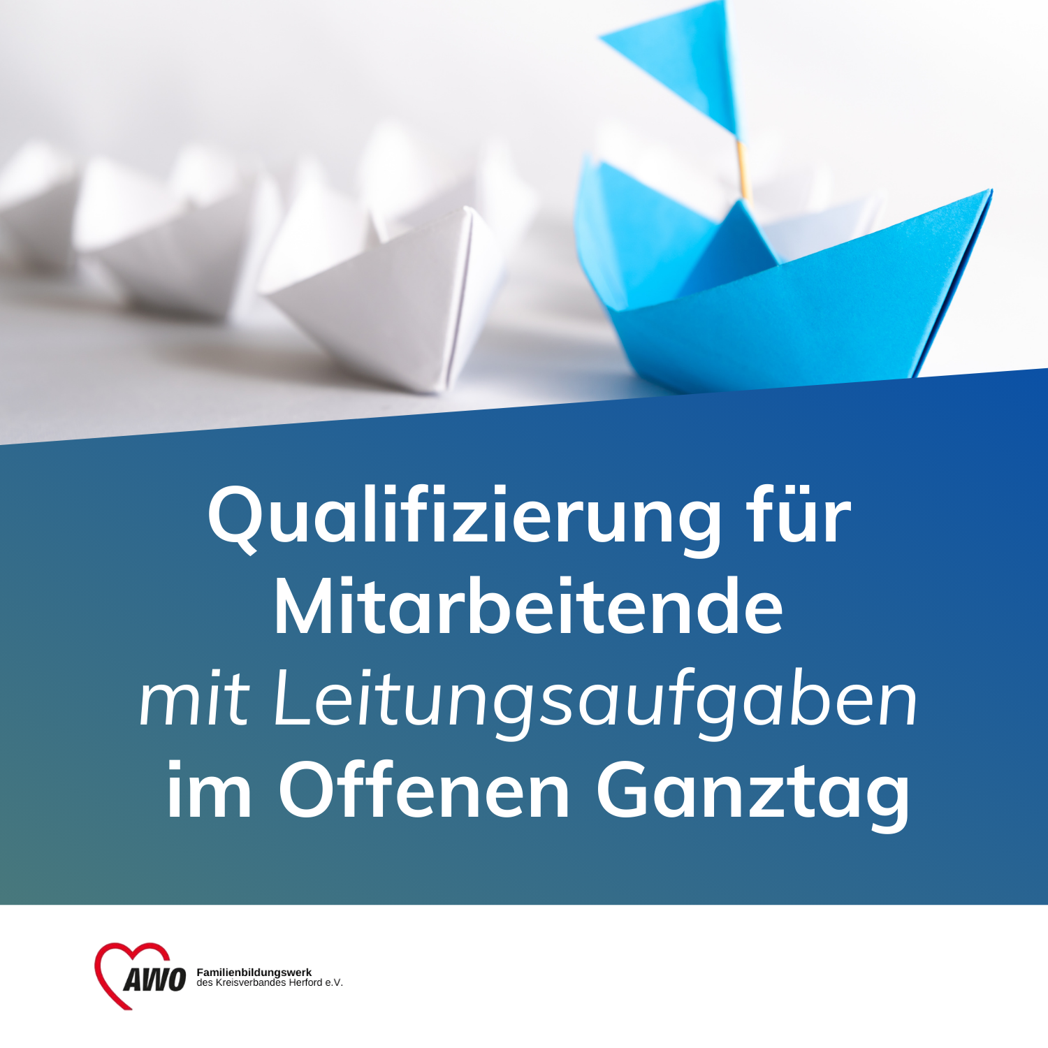 Öffnet die Seite 'Qualifizierung für Mitarbeitende mit Leitungsaufgaben im Offenen Ganztag'